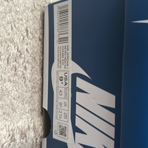 Mens Jordan 1 Retro High OG True Blue - Picture 9 of 10